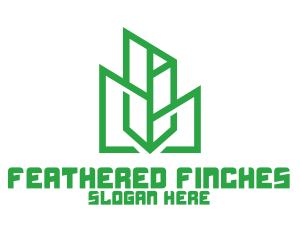 Green Sharp Geomtry logo design