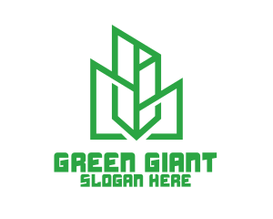 Green Sharp Geomtry logo design