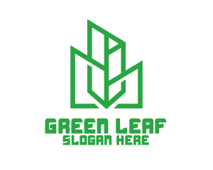 Green Sharp Geomtry logo design