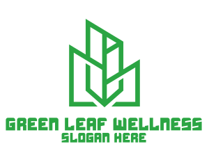 Green Sharp Geomtry logo design