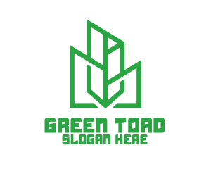 Green Sharp Geomtry logo design