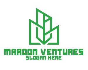 Green Sharp Geomtry logo design