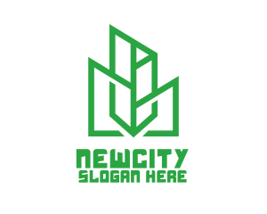 Green Sharp Geomtry logo design