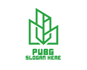 Herbal - Green Sharp Geomtry logo design