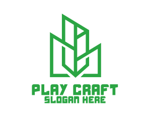 Green Sharp Geomtry logo design