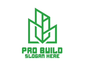 Green Sharp Geomtry logo design