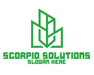 Green Sharp Geomtry logo design