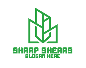 Green Sharp Geomtry logo design