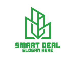 Green Sharp Geomtry logo design