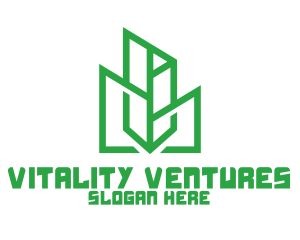 Life - Green Sharp Geomtry logo design