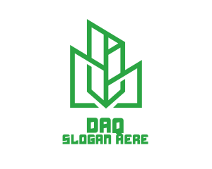 Art - Green Sharp Geomtry logo design