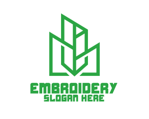 Green Sharp Geomtry logo design