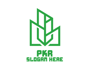 Green Sharp Geomtry logo design