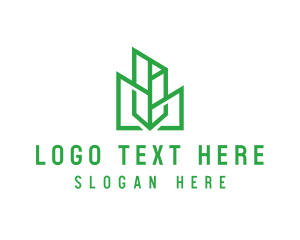 Green Sharp Geomtry logo design