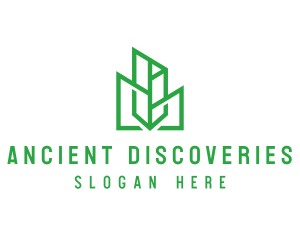 Green Sharp Geomtry logo design