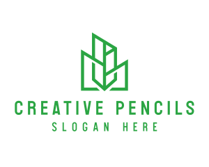 Green Sharp Geomtry logo design