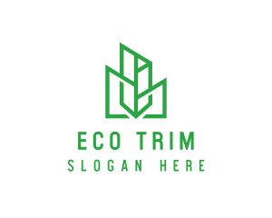 Green Sharp Geomtry logo design