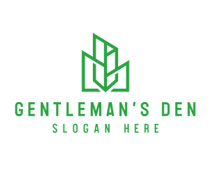 Green Sharp Geomtry logo design