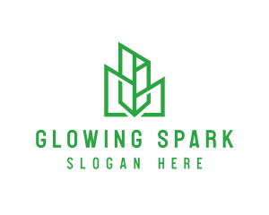 Green Sharp Geomtry logo design