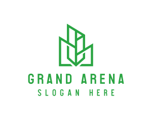 Green Sharp Geomtry logo design