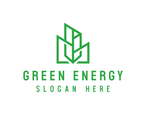 Green Sharp Geomtry logo design