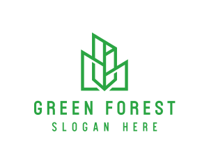 Green Sharp Geomtry logo design