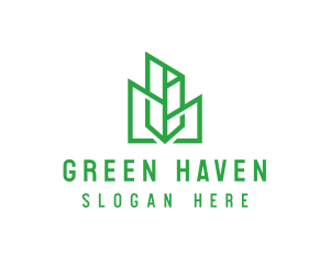 Green Sharp Geomtry logo design