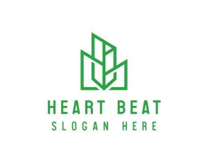 Green Sharp Geomtry logo design