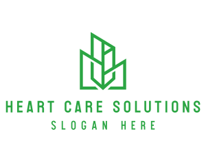 Green Sharp Geomtry logo design