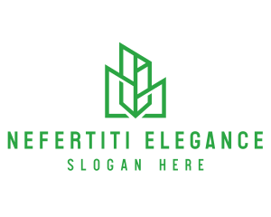 Green Sharp Geomtry logo design