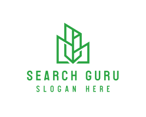 Green Sharp Geomtry logo design