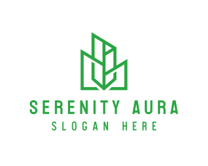 Green Sharp Geomtry logo design