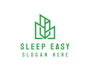 Green Sharp Geomtry logo design