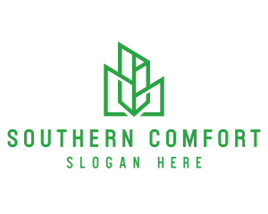 Green Sharp Geomtry logo design