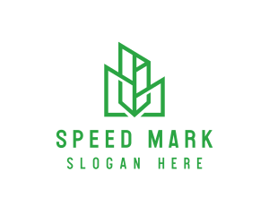 Green Sharp Geomtry logo design