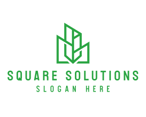 Green Sharp Geomtry logo design