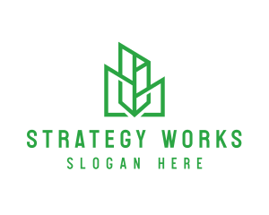 Green Sharp Geomtry logo design