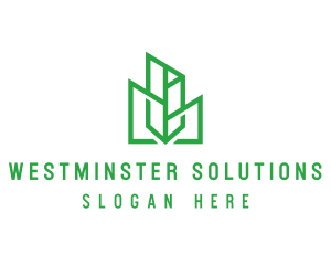 Green Sharp Geomtry logo design