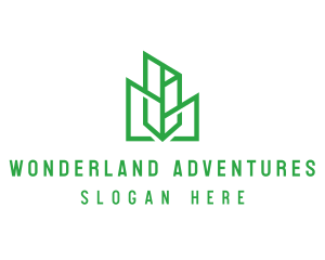 Green Sharp Geomtry logo design