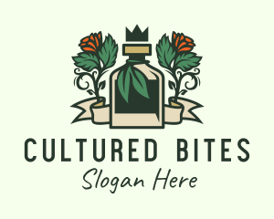 Fermented - Rose Crown Bottle Brewery logo design