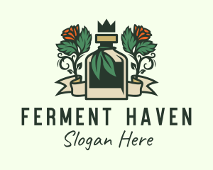 Fermentation - Rose Crown Bottle Brewery logo design