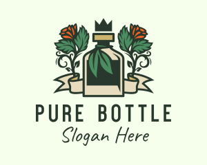 Bottle - Rose Crown Bottle Brewery logo design