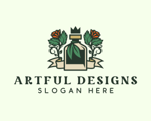 Rose Crown Bottle Brewery logo design