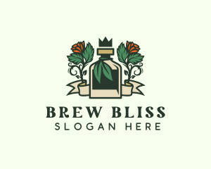 Rose Crown Bottle Brewery logo design