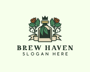 Rose Crown Bottle Brewery logo design