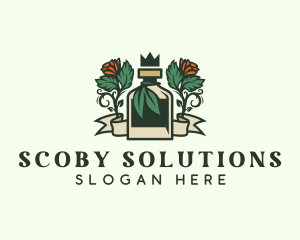 Scoby - Rose Crown Bottle Brewery logo design