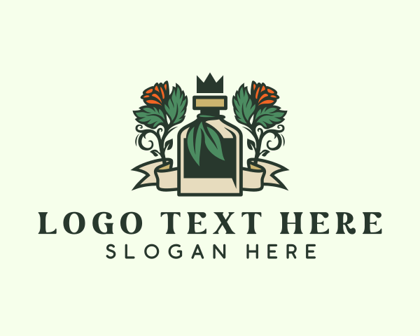 Bottle - Rose Crown Bottle Brewery logo design