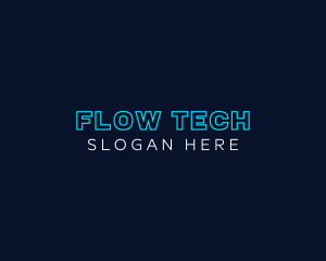 Neon Tech Business logo design