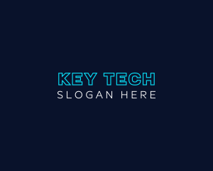 Neon Tech Business logo design