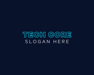 Neon Tech Business logo design